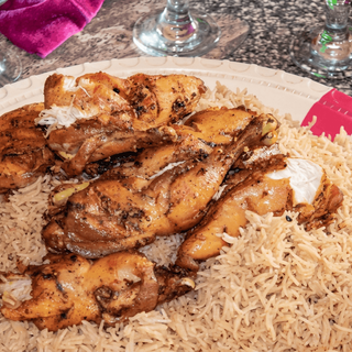 Chicken Pulao With Charga Leg